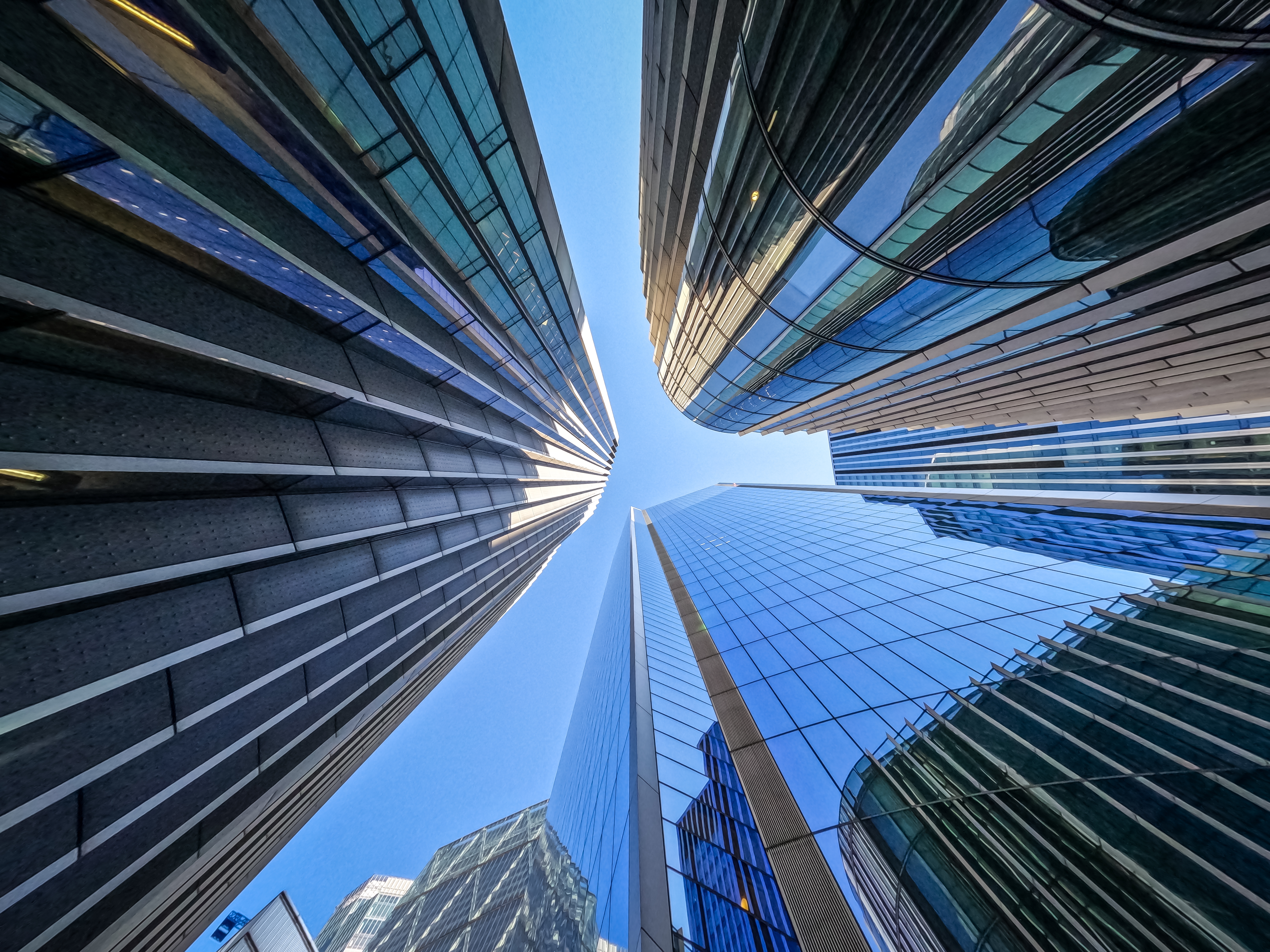 London,City,New,Modern,District,On,Sunny,Day