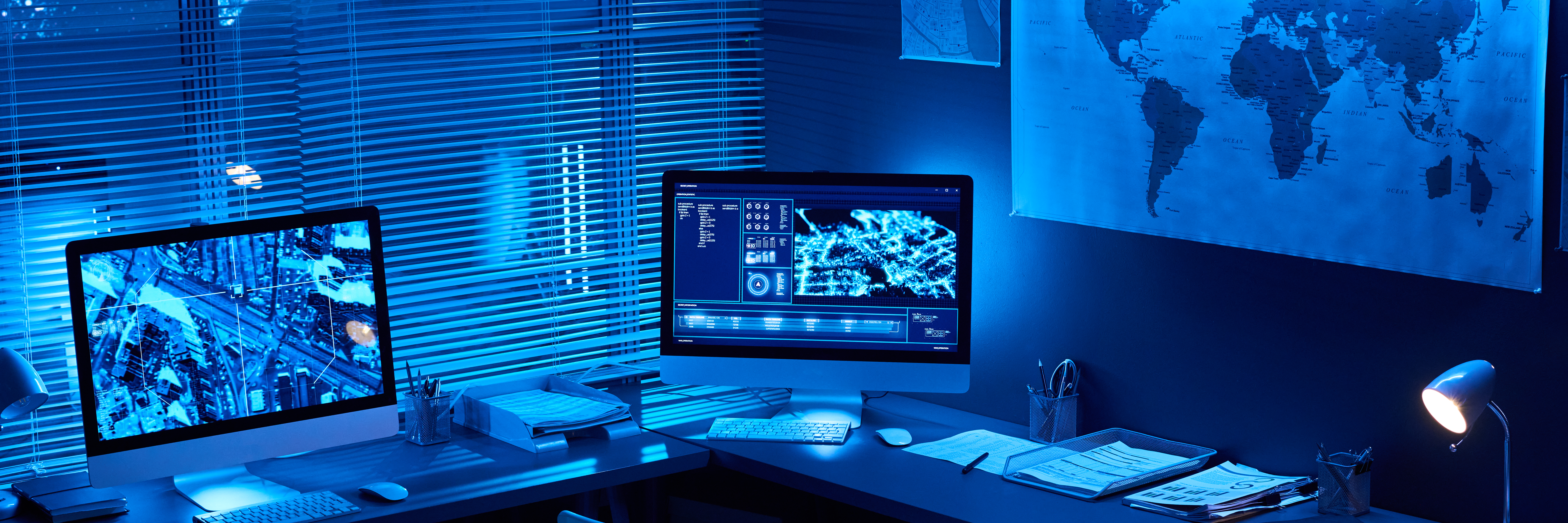 Monitors with location graphic data